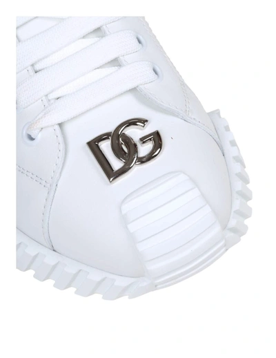 Shop Dolce & Gabbana Calfskin Sneaker In White