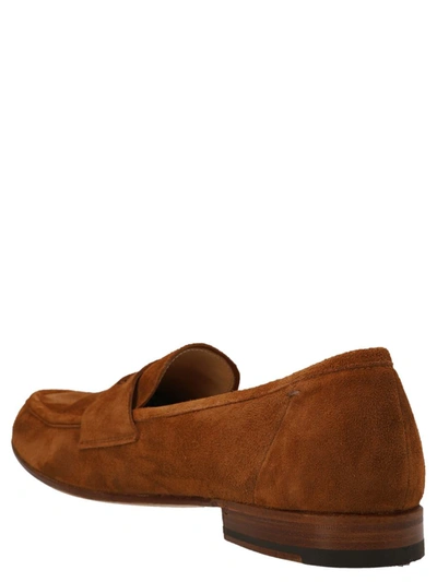 Shop Lidfort 'velvet' Loafers In Brown