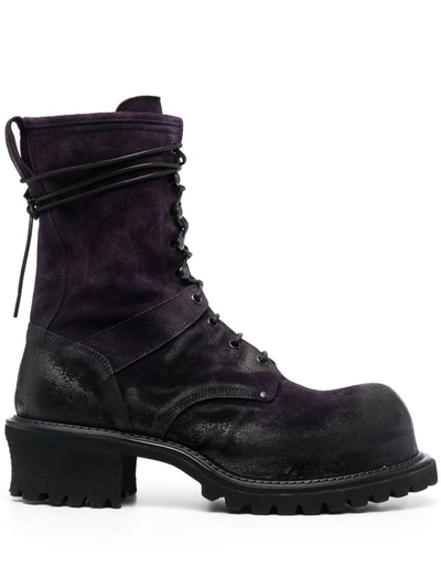 Shop Premiata Boots In Arsenio Plum