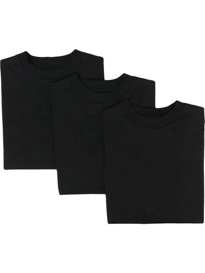 Shop Jil Sander Logo-patch T-shirt (pack Of 3) In Black