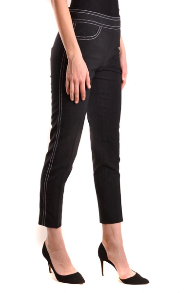 Shop Boutique Moschino Trousers In Black