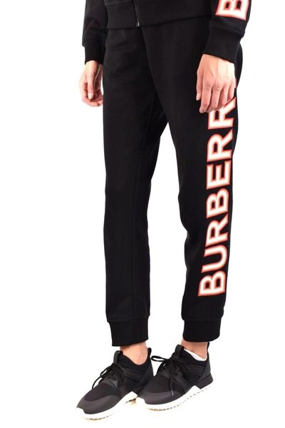 Shop Burberry Trousers In Black