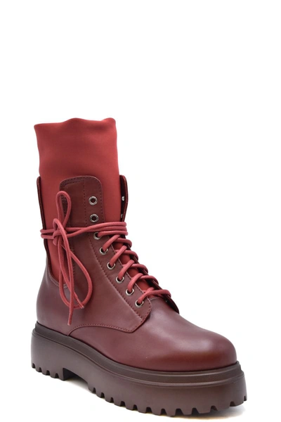 Shop Le Silla Booties In Burgundy