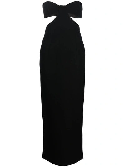 Shop New Arrivals The  By Ilkyaz Ozel Strapless Cut Out Long Dress In Black