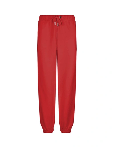 Shop Moncler Cotton Joggers In Red