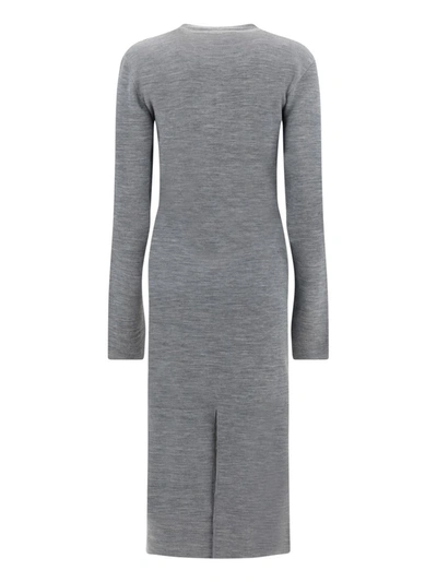 Shop Fendi Dresses In Grey Melange