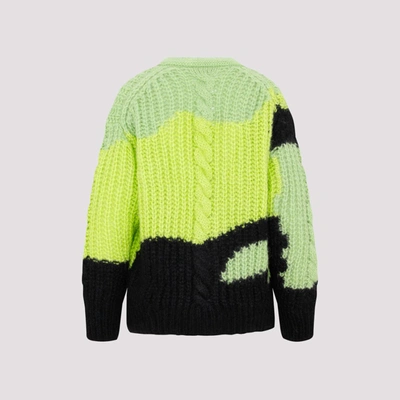 Shop Alexander Mcqueen Mohair Punk Cardigan Sweater In Green