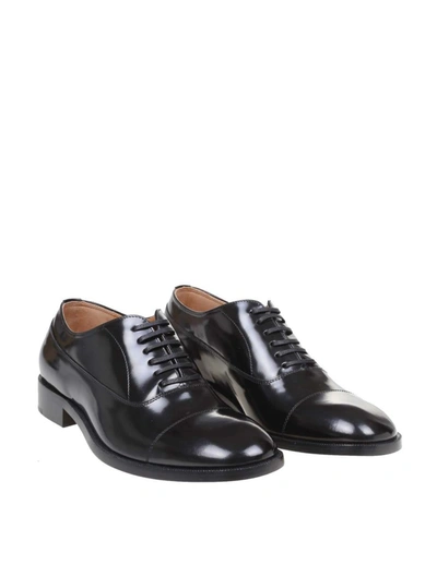 Shop Maison Margiela Lace-up Shoe In Brushed Calfskin In Black