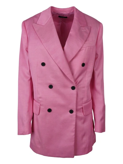 Shop Tom Ford Double-breasted Blazer Clothing In Pink &amp; Purple