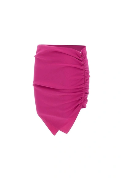 Shop Attico The  "hatty" Miniskirt In Fuchsia