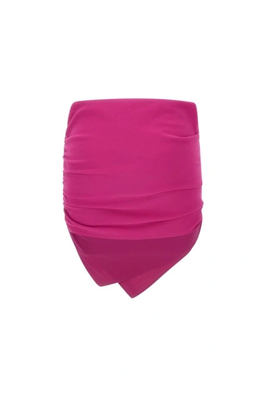 Shop Attico The  "hatty" Miniskirt In Fuchsia