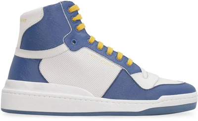 Saint Laurent High Top Lace Up Sneakers In Multicolor