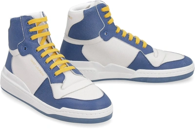 Saint Laurent High Top Lace Up Sneakers In Multicolor