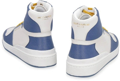 Shop Saint Laurent Sl24 Leather High-top Sneakers In Multicolor