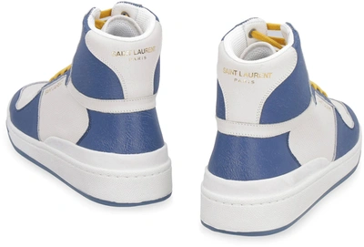 Saint Laurent High Top Lace Up Sneakers In Multicolor