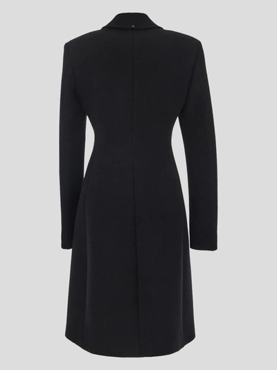 Shop Sportmax Coats In <p> Coat In Black Virgin Wool With Double Breasted Closure And Lapel Collar