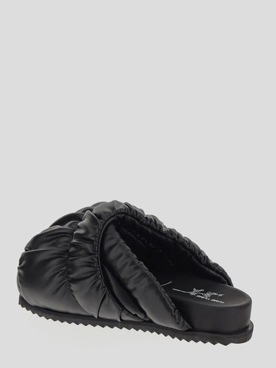 Shop Yume Yume Mule In <p> Black Mules In Vegan Leather With Puffer Top