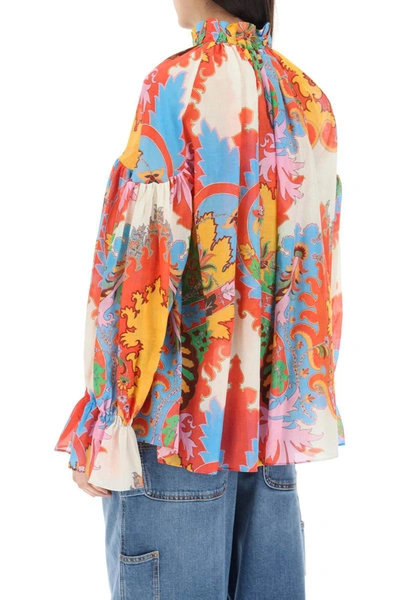 Shop Etro Paisley Printed Cotton Silk Blouse In Multicolor