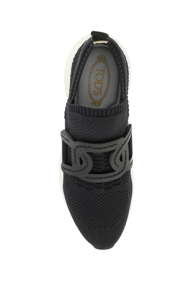 Shop Tod's Slip-on Sneakers In Fabric In Black