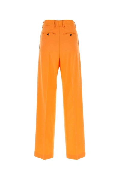 Shop Msgm Pants In Orange