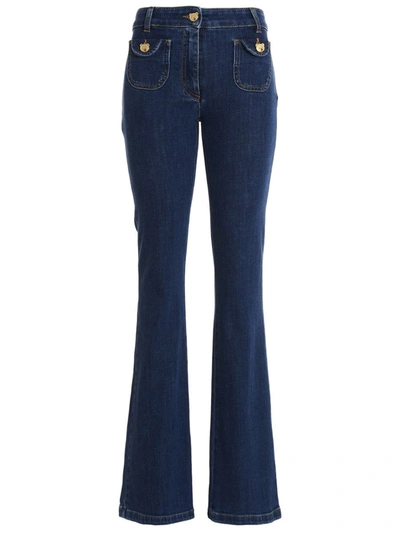 Shop Moschino 'teddy' Jeans In Blue
