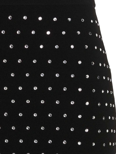 Shop Giuseppe Di Morabito Crystal Knit Skirt In Black