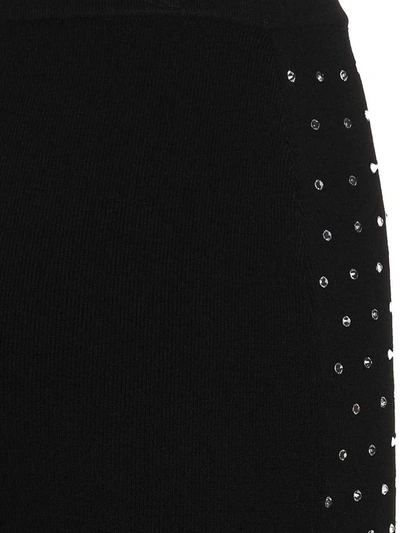 Shop Giuseppe Di Morabito Crystal Knit Skirt In Black