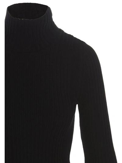 Shop Rabanne Paco  Turtleneck Sweater With Circles Detail In Black