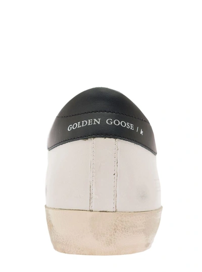 Shop Golden Goose 'super-star' White Low-top Sneakers With Suede Inserts And Used Effect In Leather Man