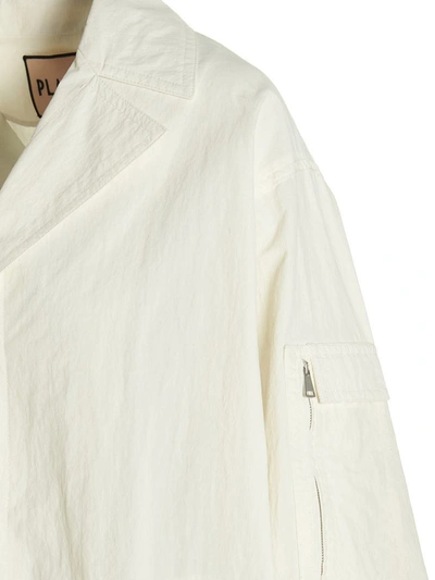 Shop Plan C Technical Nylon Waterproof Jacket In White