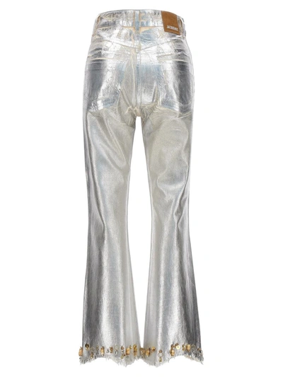 Shop Jacquemus 'le De Nīmes Court Articha' Jeans In Silver