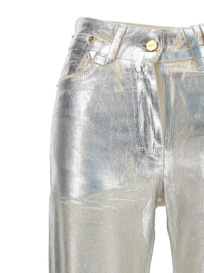 Shop Jacquemus 'le De Nīmes Court Articha' Jeans In Silver