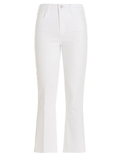 L'agence Marty Ultra High Rise Flare Jeans In White