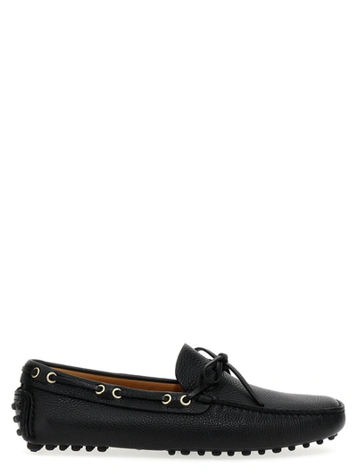 Shop Car Shoe Leather Loafers In Black