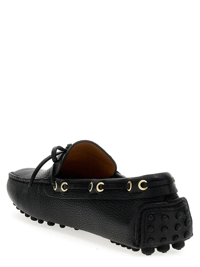 Shop Car Shoe Leather Loafers In Black
