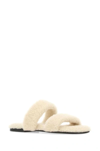 Shop Saint Laurent Slippers In White