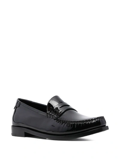 Shop Saint Laurent Loavers Shoes In Black