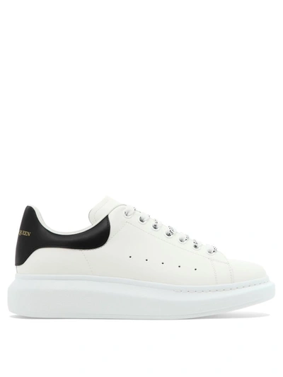 ALEXANDER MCQUEEN Suede-trimmed leather exaggerated-sole sneakers