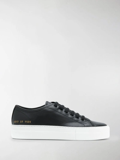 Shop Common Projects Leather Tournament Low Super Sneakers In Black