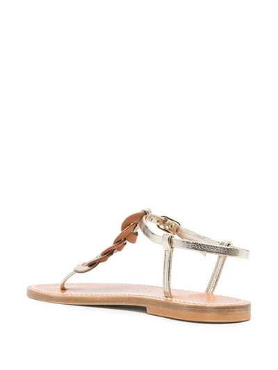 Shop Kjacques K.jacques Lemovis Leather Sandals In Golden