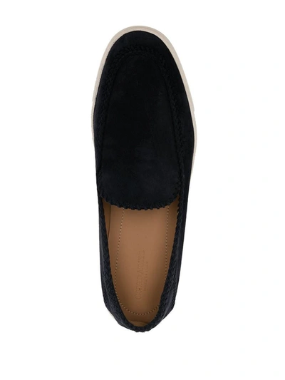Giorgio Armani Slip-on Suede Trainers In Blue