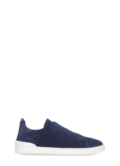Shop Ermenegildo Zegna Zegna Sneakers Blue