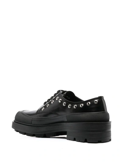 Shop Alexander Mcqueen Tread Slick Leather Brogues In Black