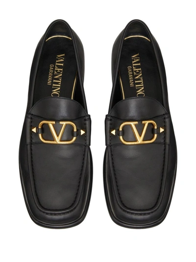 Shop Valentino Garavani Loavers Shoes In Black