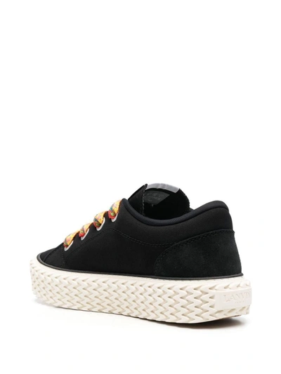 Shop Lanvin Low Top Sneakers Shoes In Black