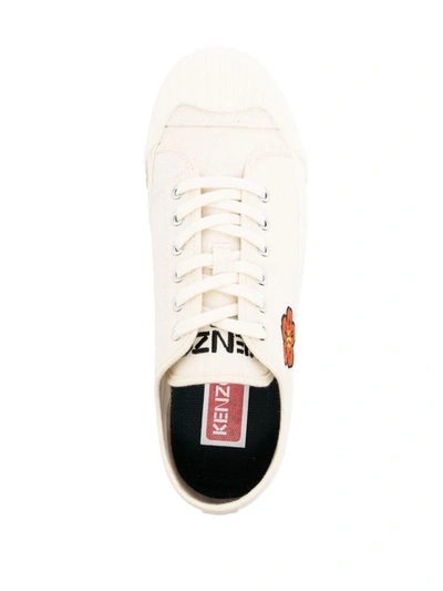 Shop Kenzo Embroidered-motif Sneakers In White