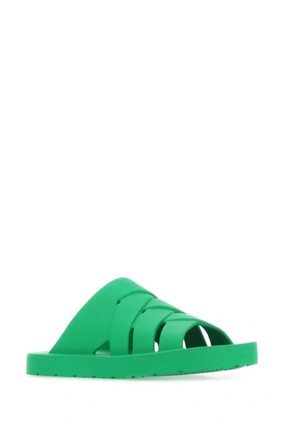 Shop Bottega Veneta Slippers In Green