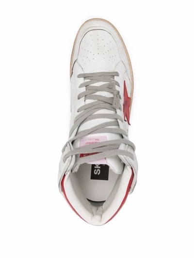 Shop Golden Goose Sneakers In White/red