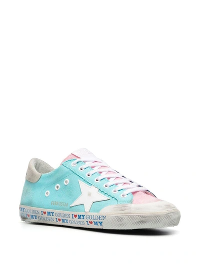 Shop Golden Goose Sneakers In Aquamarine/electric Blue/white/ice