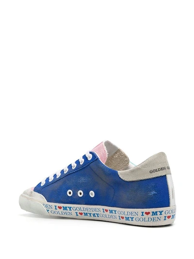 Shop Golden Goose Sneakers In Aquamarine/electric Blue/white/ice